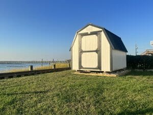 Backyard barn by the ocean